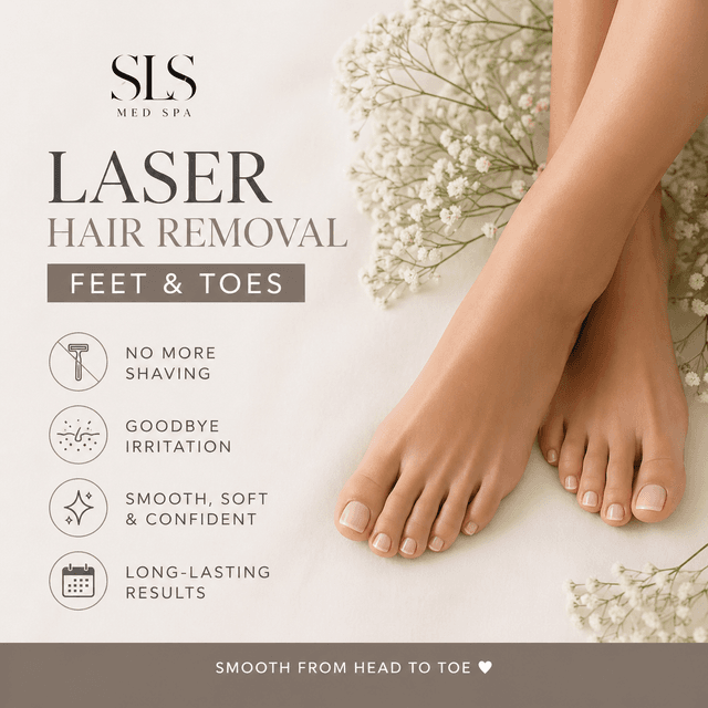 Feet laser 8-sessions at SLS Laser Medspa in Ontario, CA
